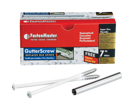 FastenMaster No. 3 X 7 in. L Square Round Head Gutter Screws 1 pk