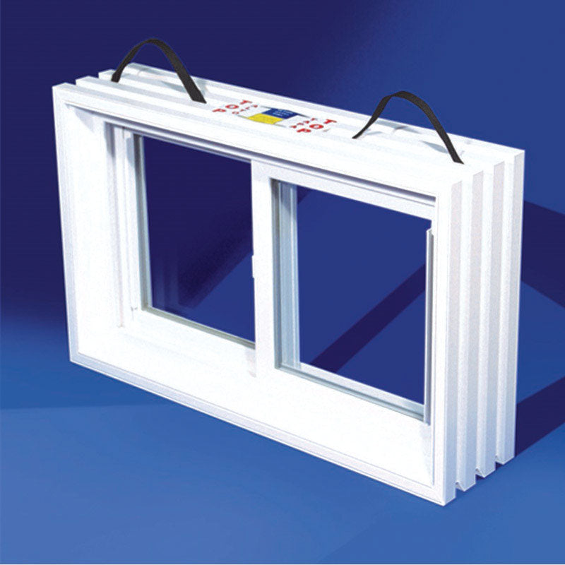 Duo-Corp PNP Slider White Glass/Vinyl Window 20 in. H X 7.875 in. W X 31.875 in. L 1 pk