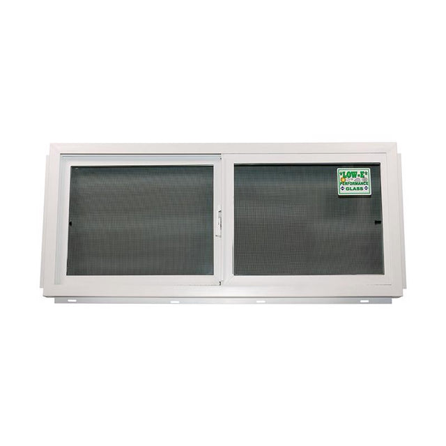 Duo-Corp Basement Double Slider White Glass/Vinyl Window 18 in. H X 2.25 in. W X 31.75 in. L 1 pk