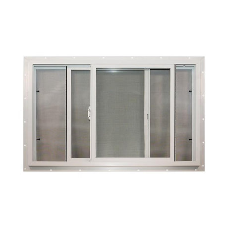 Duo-Corp Agriclass Double Slide Vinyl Utility Window White Glass/Vinyl Window 23.5 in. H X 2.25 in.