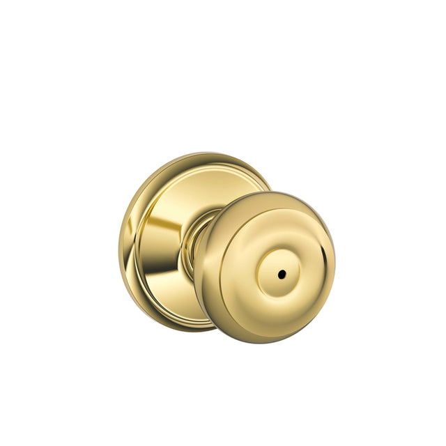 Schlage Georgian Bright Brass Privacy Lockset 1-3/4 in.