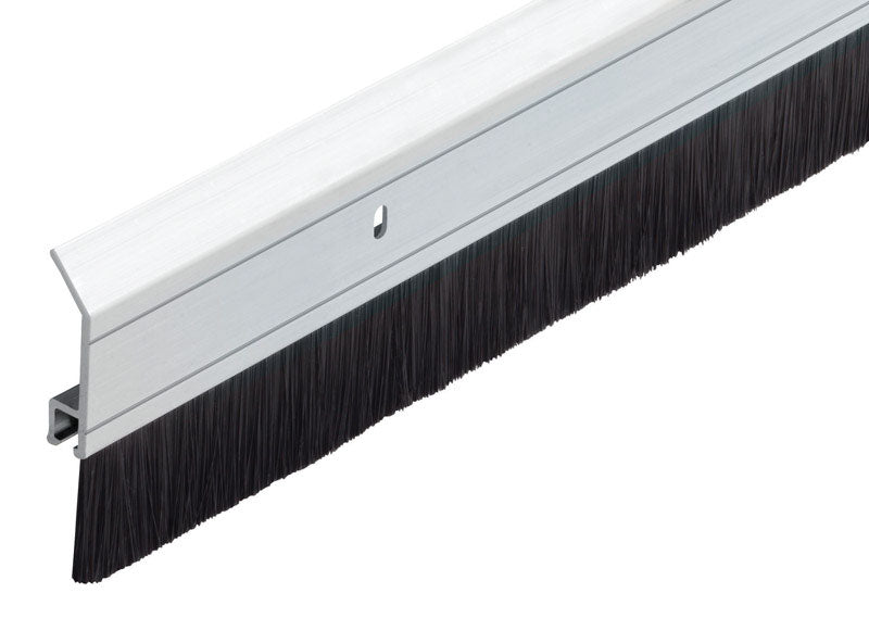 M-D Silver/Brown Vinyl Brush Sweep For Door Bottom 36 in. L X 2-1/4 in.