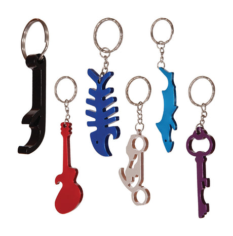 HILLMAN 1 in. D Steel Assorted Bottle Opener Keychain