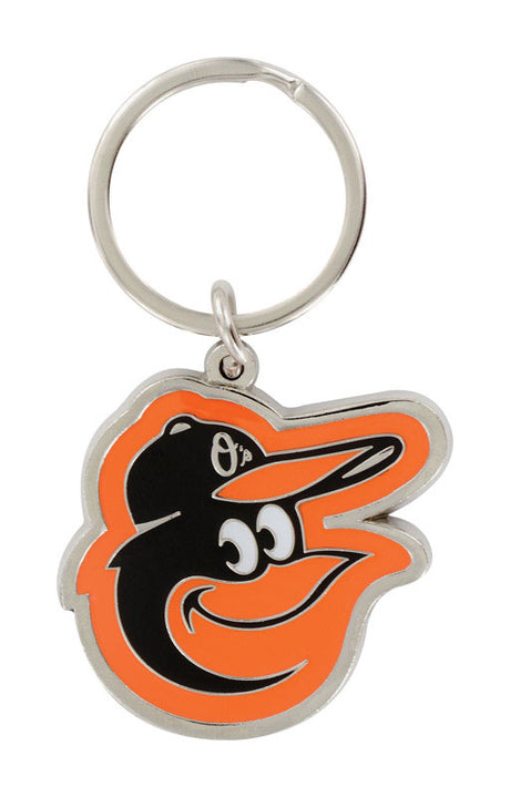 HILLMAN MLB Tempered Steel Silver Split Ring Keychain