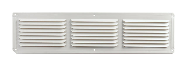 Master Flow 4 in. H X 16 in. W X 16 in. L Powder-Coated White Aluminum Undereave Vent