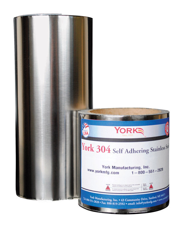 York 304 Self Adhering SS 6 in. W X 600 in. L Stainless Steel Flashing Silver