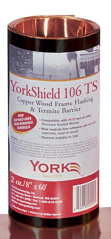 York 106 TS 8 in. W X 720 in. L Copper Flashing Copper