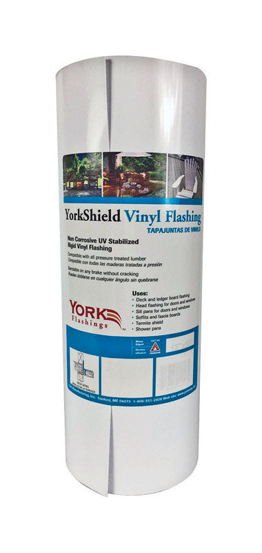 York 18 in. W X 600 in. L Vinyl Flashing White