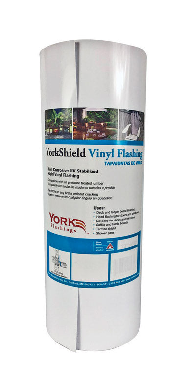 York 12 in. W X 600 in. L Vinyl Flashing White