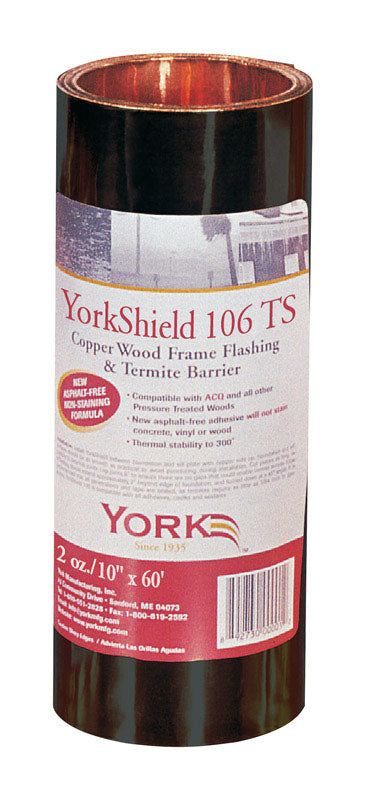 York 106 TS 10 in. W X 720 in. L Copper Flashing Copper