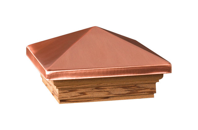 Deckorators 3 in. H X 6 in. W X 6 ft. L Copper Wood Post Cap