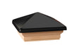 Deckorators 3 in. H X 4 in. W Black Wood Post Cap