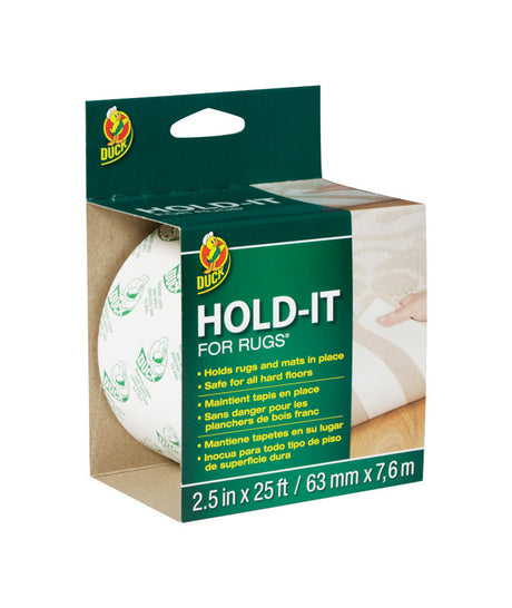 Duck Hold-It For Rugs 2.5 in. W X 25 ft. L Tape White