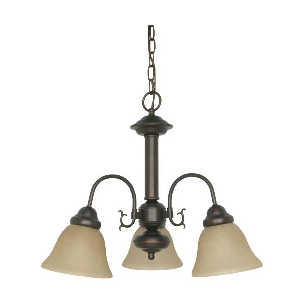 Ballerina - 3 Light - 20 in. - Chandelier with Champagne Linen Washed Glass