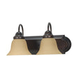 Ballerina 2 Light 18 in. - Vanity with Champagne Linen Washed Glass