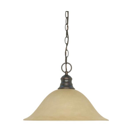 1 Light - 16 in. - Pendant with Champagne Linen Washed Glass