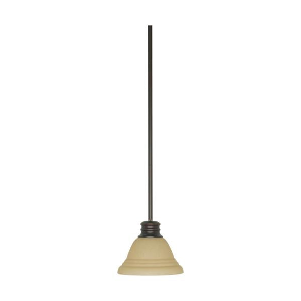 Empire - 1 Light - 7 in. - Mini Pendant with Champagne Linen Washed Glass