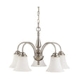 Dupont - 5 Light - 21 in. - Chandelier with Satin White Glass