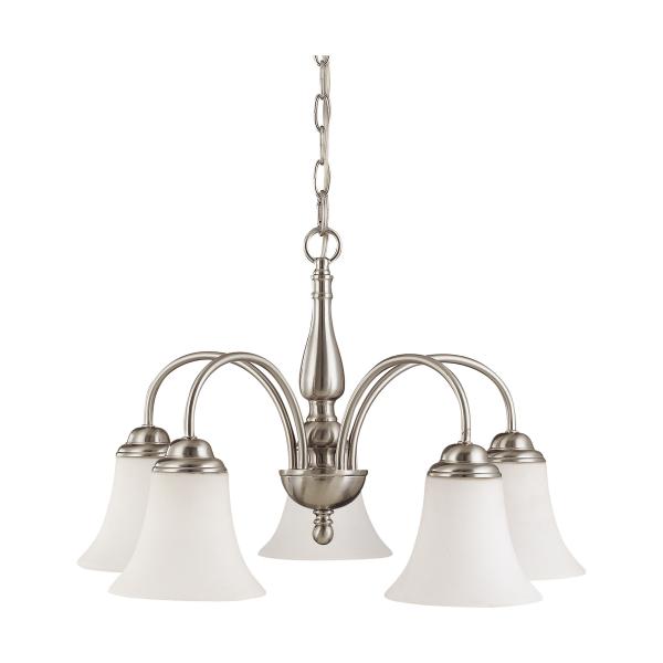 Dupont - 5 Light - 21 in. - Chandelier with Satin White Glass