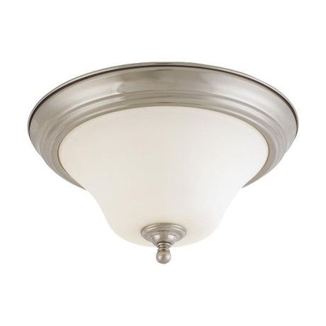 Dupont - 2 Light - 13 in. - Flush Mount with Satin White Glass