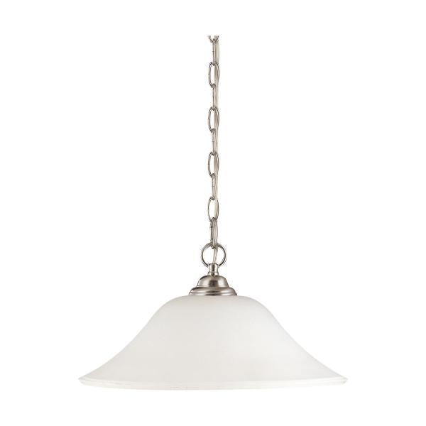 Dupont - 1 Light - 16 in. - Hanging Dome with Satin White Glass