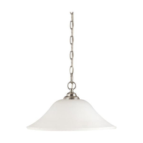 Dupont - 1 Light - 16 in. - Hanging Dome with Satin White Glass