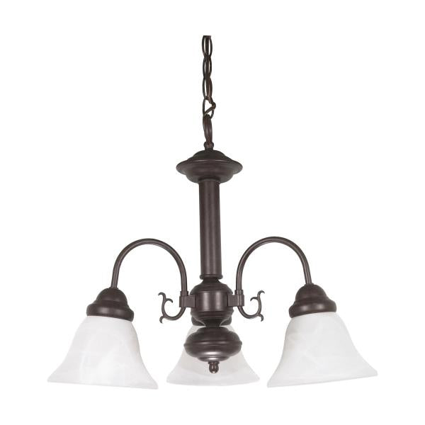 Ballerina - 3 Light - 20 in. - Chandelier with Alabaster Glass Bell Shades