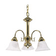 Ballerina - 3 Light - 20 in. - Chandelier with Alabaster Glass Bell Shades