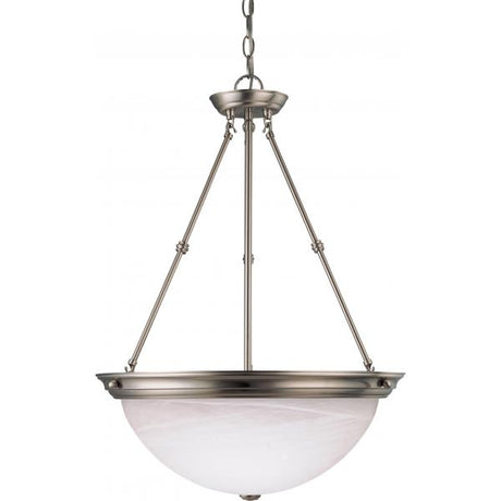 3 Light - 20 in. - Pendant - Alabaster Glass