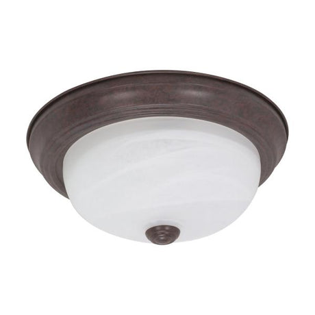 2 Light - 11 in. - Flush Mount - Alabaster Glass