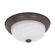 2 Light - 13 in. - Flush Mount - Alabaster Glass