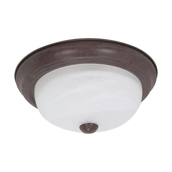 2 Light - 13 in. - Flush Mount - Alabaster Glass