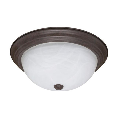 3 Light - 15 in. - Flush Mount - Alabaster Glass