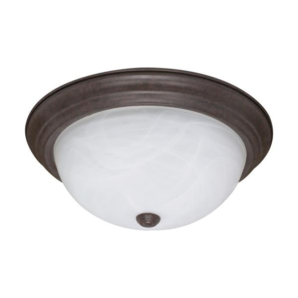 3 Light - 15 in. - Flush Mount - Alabaster Glass