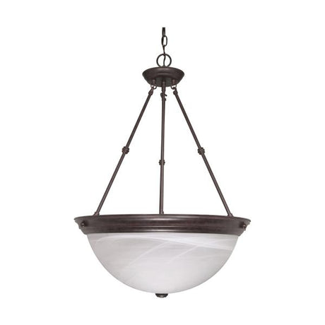 3 Light - 20 in. - Pendant - Alabaster Glass