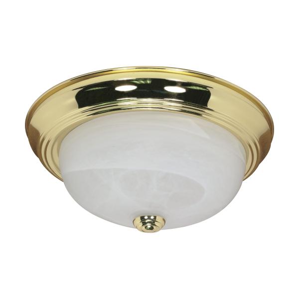 2 Light - 11 in. - Flush Mount - Alabaster Glass