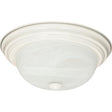 2 Light - 11 in. - Flush Mount - Alabaster Glass