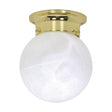 1 Light - 6 in. - Ceiling Mount - Alabaster Ball