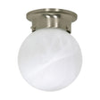 1 Light - 6 in. - Ceiling Mount - Alabaster Ball