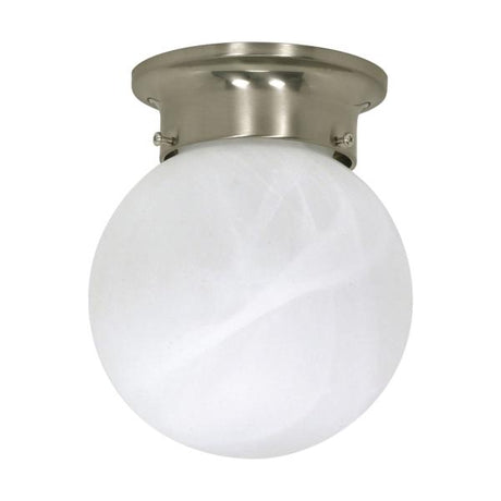 1 Light - 6 in. - Ceiling Mount - Alabaster Ball