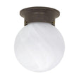 1 Light - 6 in. - Ceiling Mount - Alabaster Ball