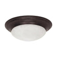 1 Light - 12 in. - Flush Mount - Twist and Lock with Alabaster Glass