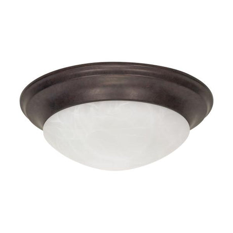 3 Light - 17 in. - Flush Mount - Twist and Lock with Alabaster Glass