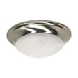 1 Light - 12 in. - Flush Mount - Twist and Lock with Alabaster Glass