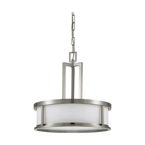 Odeon - 4 Light - Pendant with Satin White Glass