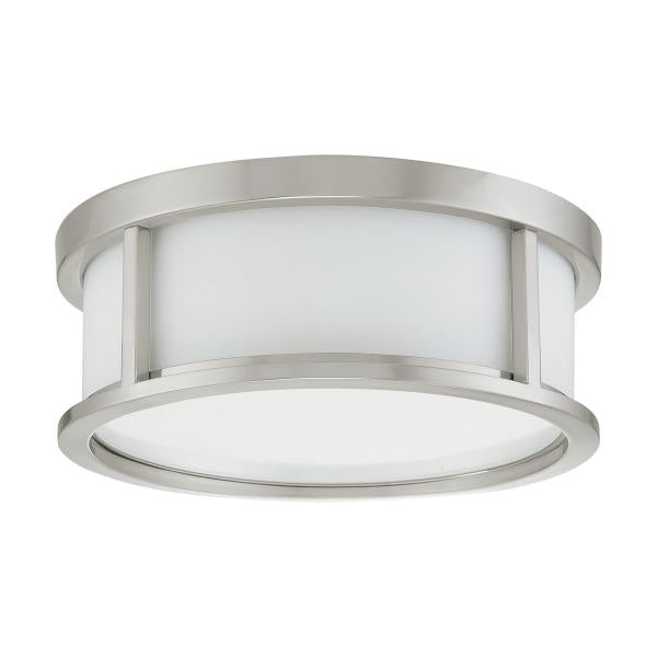 Odeon - 2 Light - 13 in. - Flush Dome with Satin White Glass