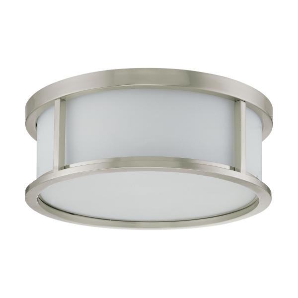 Odeon - 3 Light - 15 in. - Flush Dome with Satin White Glass