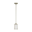 Odeon - 1 Light - Mini Pendant with Satin White Glass