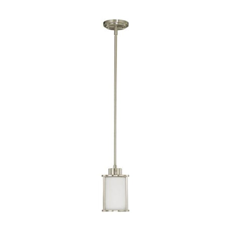 Odeon - 1 Light - Mini Pendant with Satin White Glass