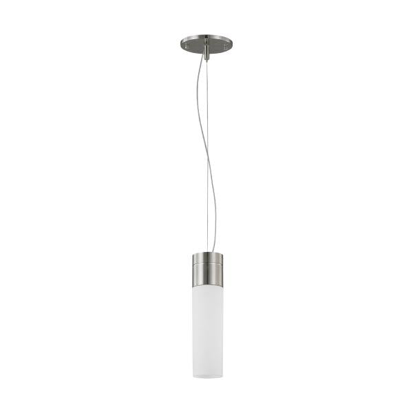 Link - 1 Light - Tube Pendant with White Glass